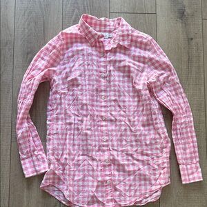 Vineyard Vines Pink Checkered button down shirt gingham size 4